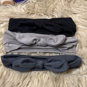 Stylish Black and Gray Headband Set